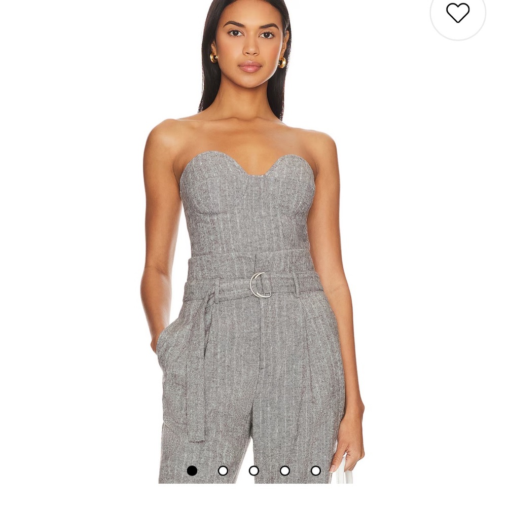 Gray Strapless Top